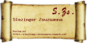 Slezinger Zsuzsanna névjegykártya